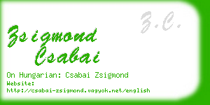 zsigmond csabai business card